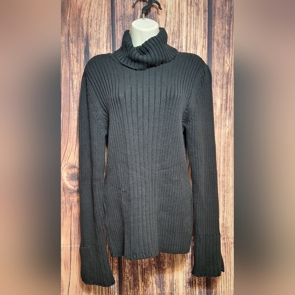 Calvin Klein Jeans Black Cowl Neck Womens Sweater Size Large! NWT!